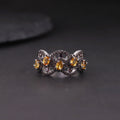 W0387 Abiding Fine Jewelry Factory Direct Sale Natural Citrine Gems Stone Stamped 925 Sterling Silver Precious Metal Ring