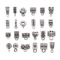 Custom Various Styles Metal Zinc Alloy Bracelet Necklace Makings DIY Antique Silver Clasp Bails
