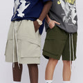 Thin Pocket Workwear Shorts Men's Streetwear Loose Solid Color Fifth Pants Men Cargo Shorts