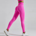 Women High Waist Tummy Control Scrunch Back Compression Seamless Leggings