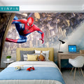 Marvel Spider-man Custom 3d Wallpaper 3d Wallpaper Mural for Kids Room Decor