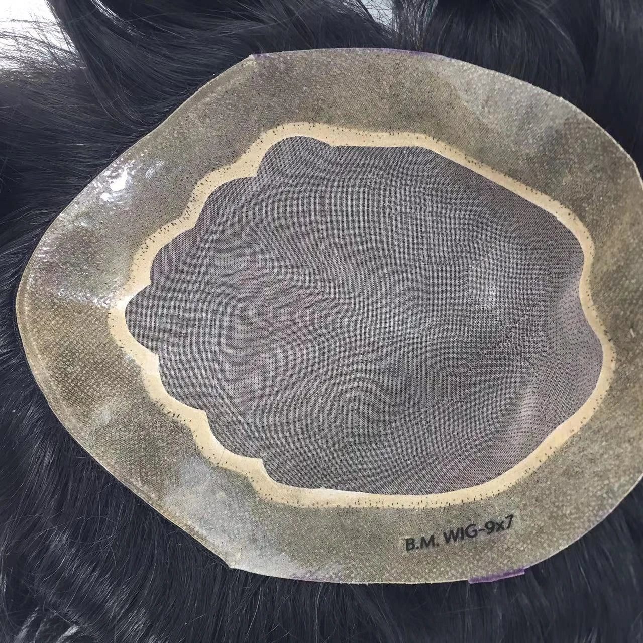 Cheaper Durable Fine Mono Basewith Pu Around Men Toupee Human Hair Replacement System Man Wig Hair Piece