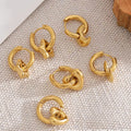 Unisex Stainless Steel 18K Gold Plated Moon Star Heart Charm Hoop Earring Small Delicate Bohemian Style Jewelry for Men Women