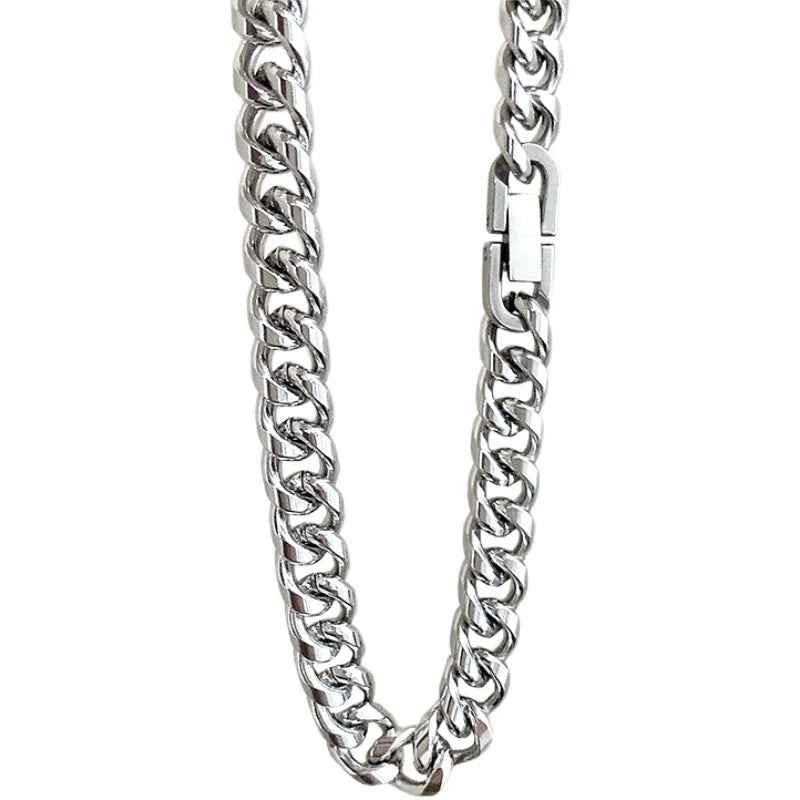 Stainless Steel 8mm Hip Hop New Design Men Necklace Miami Cuban Link Chain for Women Men