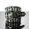 Camouflage Printing Casual Fashion Women Hip-hop Faux Leather Rock Punk Men PU Bullet Studded Belt Custom Logo