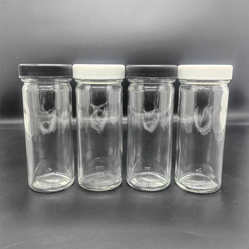 Customized 125ml Clear Round Empty Lean Cough Syrup Bottle With Plastic Cap
