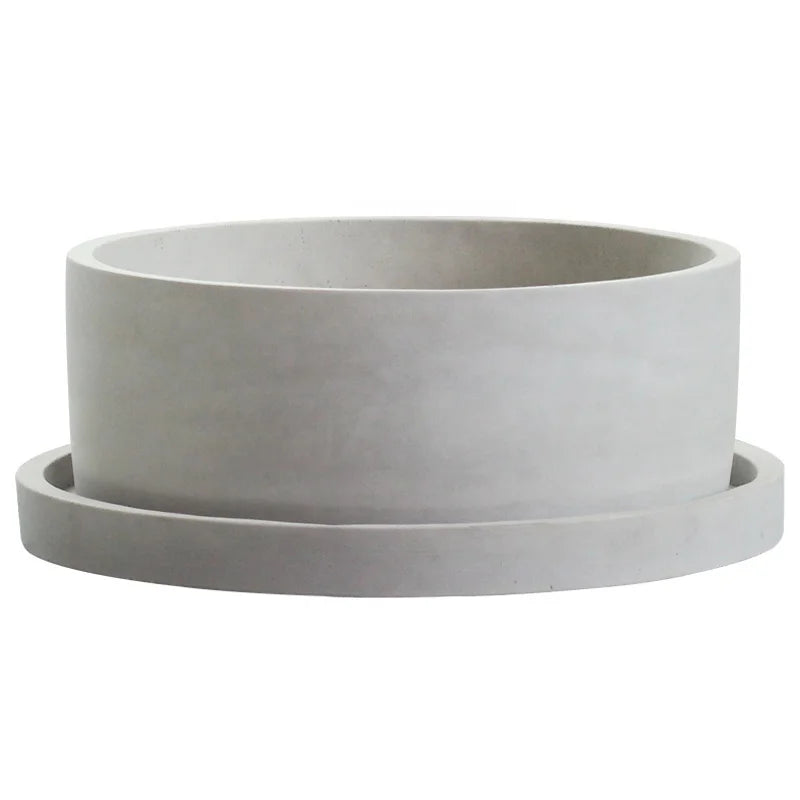 Nordic Simple Design Indoor Cement Succulent Planter Pot with Saucer for Home Decor