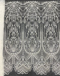 White Bridal Sequin Embroidery Lace Wedding Fabric