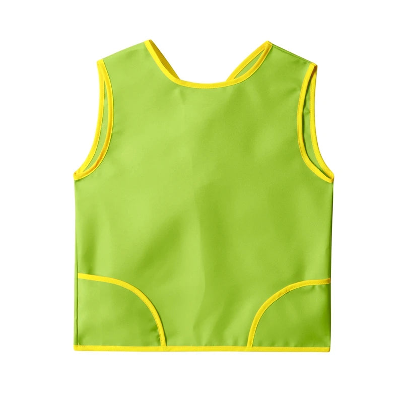 Customizable logo Children Waterproof Artist Sleeveless Painting Vest Aprons Kids Art Smock Apron for Artist