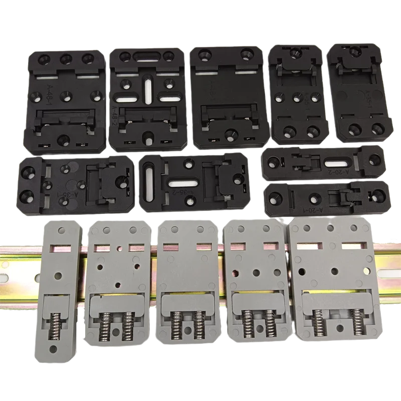 Din35mm Plastic Guide Rail Buckle for Industrial Installation for Relay and Other Products Industrial Snaps
