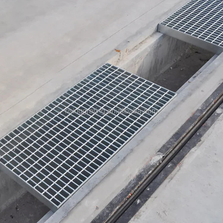 Metal Building Materials Galvanized Ms Drain Car Park Drainage Steel Grating
