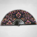 33cm Customizable Folding Hand Fan logo Wedding Bamboo Sublimation Clack Hand Fan Custom Printed for Party Decoration