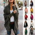 Ever Fashion Women's Long Sleeve Cardigan Open Stitch Casual Sweater for Winter Flat Knitted