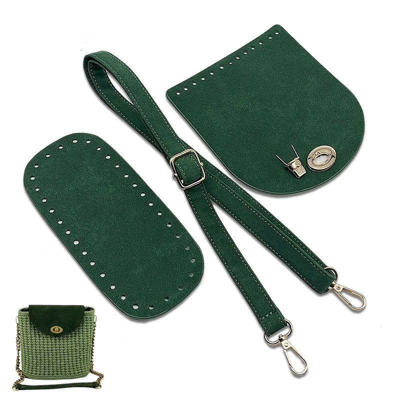 Hot Sale DIY Leather Bucket Bag Stylish Retro Knitting Crochet Handbag Materials Accessories Set for Sewing Craft Kit