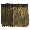 Top Quality European Hair Cuticle Aligned Dark Balayage Color Double Drawn Genius Weft Hair
