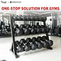 Wholesale 100lbs Cast Iron Gym Dumbbells for Commercial Hotel Club Studio Coated Hex Fitness Weights Set Gym Equipment Full Set
