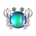 925 Sterling Silver Crab Decoration Necklace Charm Kids Bracelets Zircon Sterling Silver Cute Charms for Jewelry Making