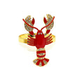 Hot Sale Beach Napkin Holder Lobster Napkin Ring for Beach Party Holiday Table Decoration