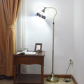 European Standing Lights Tiffany Stained Glass Arched Floor Lamp Fo Living Room or Bedside Bedroom Coffee Vintage Floor Lamp