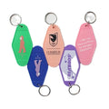 Custom Logo Promotional Keychain Retro Vintage Motel Hotel Room Keychain Blank Plastic Carabiner