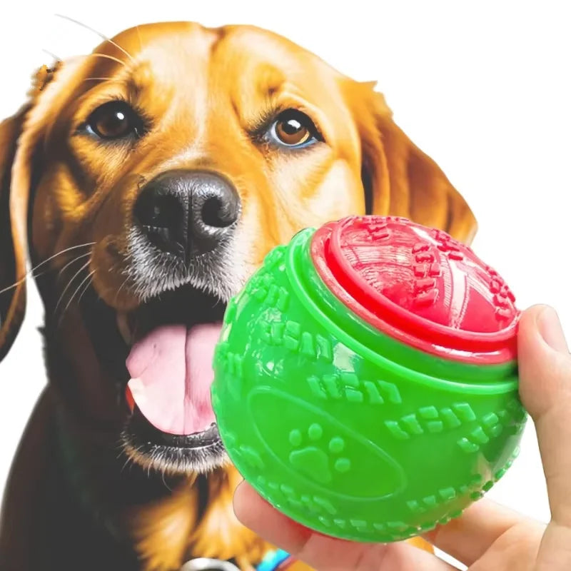 Wholesale TPR Rubber Squeaky Dog Chew Ball 9cm 6.5cm Colorful Indestructible Tennis Ball for Training OEM Available