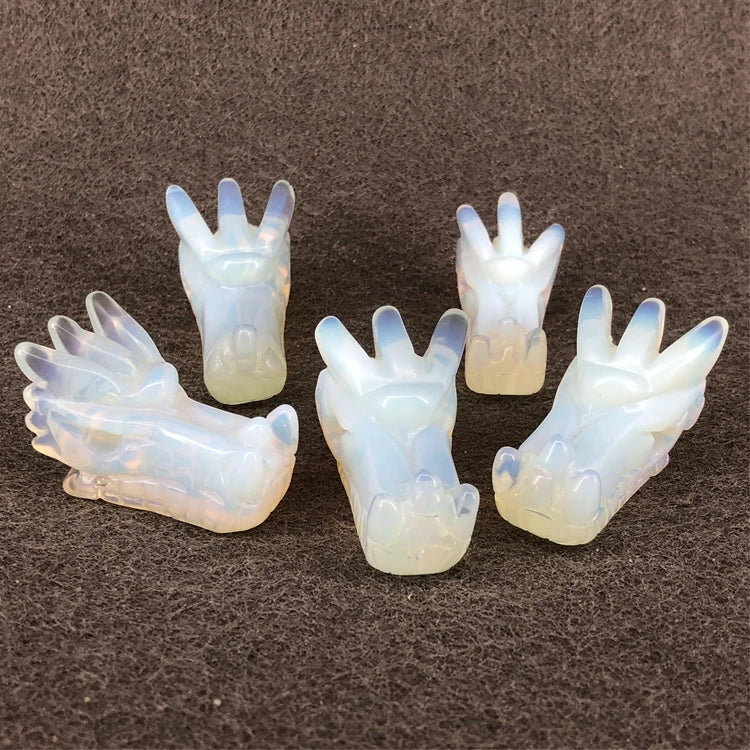 HY Home use Hot selling good quality home decoration opal dragon skulls semi-precious stone crafts