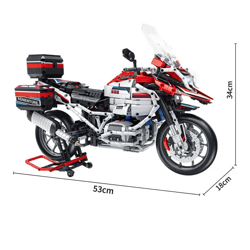 Panlos 672109 Locomotive 2625 Pcs Motorcycle Assembly Block Toy Set Model Boys' Birthday Gift Can Be Collected