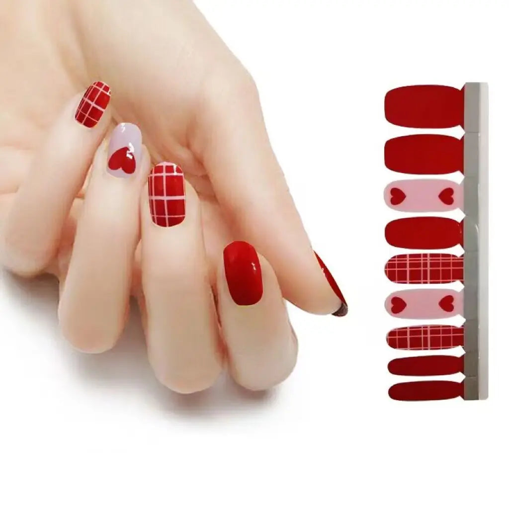 Good Quality Non-Toxic Korean Semi Cured Gel Nail Sticker Nail Polish Sticker