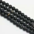 Wholesale Price 2.0 mm Large Hole Matte Black Stripe Agate Loose Beads for Jewelry Bracelet Necklace Making 6 8 10mm