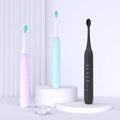 Wireless Inductive Rechargeable IPX8 4 Modes Sonic Electric Toothbrush Soft Bristles with Travel case