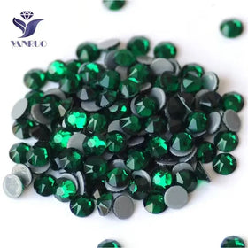 YANRUO Stones Rhinestone Manufacturer 2088 Emerald Color Strass Crystal Rhinestones Bulk for Shirts