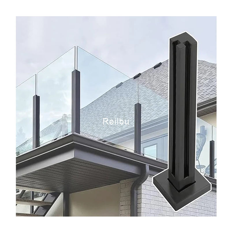 Reilbu Hot Sale Deck Outdoor Stainless Glass Railing Post Modern Design for Balcony