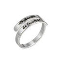 Fashion Ring Jewelry Inspiration Jewelry Gift for Women Keep Going Classic Engraved Rings Spiral Wrap Twist Adjustable Ring