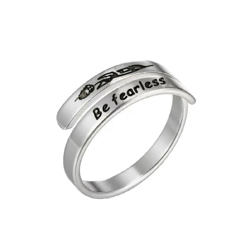 Fashion Ring Jewelry Inspiration Jewelry Gift for Women Keep Going Classic Engraved Rings Spiral Wrap Twist Adjustable Ring