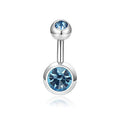 6mm Belly Button Rings CZ Short Navel Ring Surgical Steel Curved Navel Barbell Body Piercing Jewelry