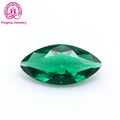 Hot Sale Synthetic Crystal Loose Stones Nano Gemstones Marquise Cut Green Color Nano Stone Support Wax Setting