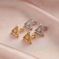 RINNTIN SGAN04 Jewelry Eye Pyramid Pendant Necklace Earrings 925 Sterling Silver Pyramid Jewelry Necklace Set
