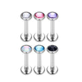Wholesale10PCS ASTM F136 Titanium Labret Nose Stud Ear Tragus Cartilage Helix Conch 16G CZ Push Pin Body Piercing  Jewelry