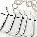 White Neoprene Rubber Keychain for Sublimation Chapstick Lip Gloss Balm Lipstick Holder