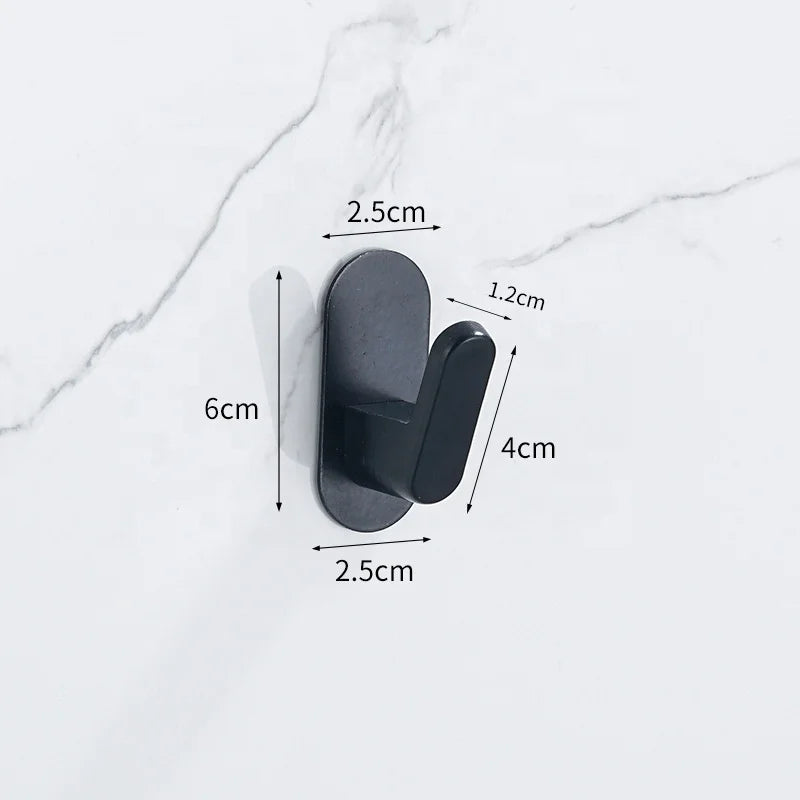Adhesive Hooks Multifunction Towel Coat Stainless Steel Wall Hooks Rustproof Oil Proof Kitchen Bathroom Living Room Single