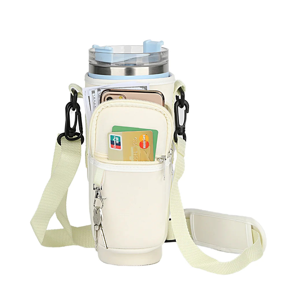 Custom Printed Neoprene Cooler Bag Water Bottle Sleeve for 40 OZ for Stanley Tumbler for Carrying and Protection