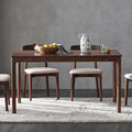 B5114 Simple Modern Solid Black Walnut Wood Dining Table Apartment Dining Room Set