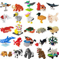 Unisex Micro Building Block ABS Plastic Mini Animal Model Construction Toy for Children's Education 50 PP Bags 96 Pcs Toys