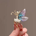 Jachon Fashion butterfly fairy Girls Brooch Dancing Girl Corsage Creative Fashion Clothing Accessories Pin for Women