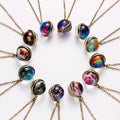 Best Selling Fancy Starry Moon Earth Planet Round Glowing in the Dark Glass Ball Pendant Women Necklace Jewelry for Girl Gift