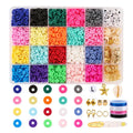 6mm and 20 Colors Polymer Clay Bead Kitwith Pendant and Jump Ringsfor Jewelry Making Bracelets Necklace Earring