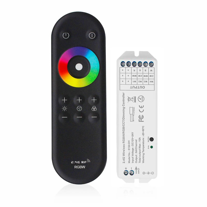 Newest Factory Selling 2.4G Touch Remote Control White Black  With 2.4G Multi Channel Led Light Controller