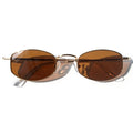 Finione 2023 Vintage Men's Metal Steampunk Sunglasses Oval Metal Frame Sunglasses