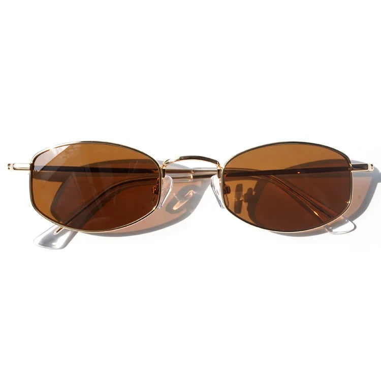 Finione 2023 Vintage Men's Metal Steampunk Sunglasses Oval Metal Frame Sunglasses