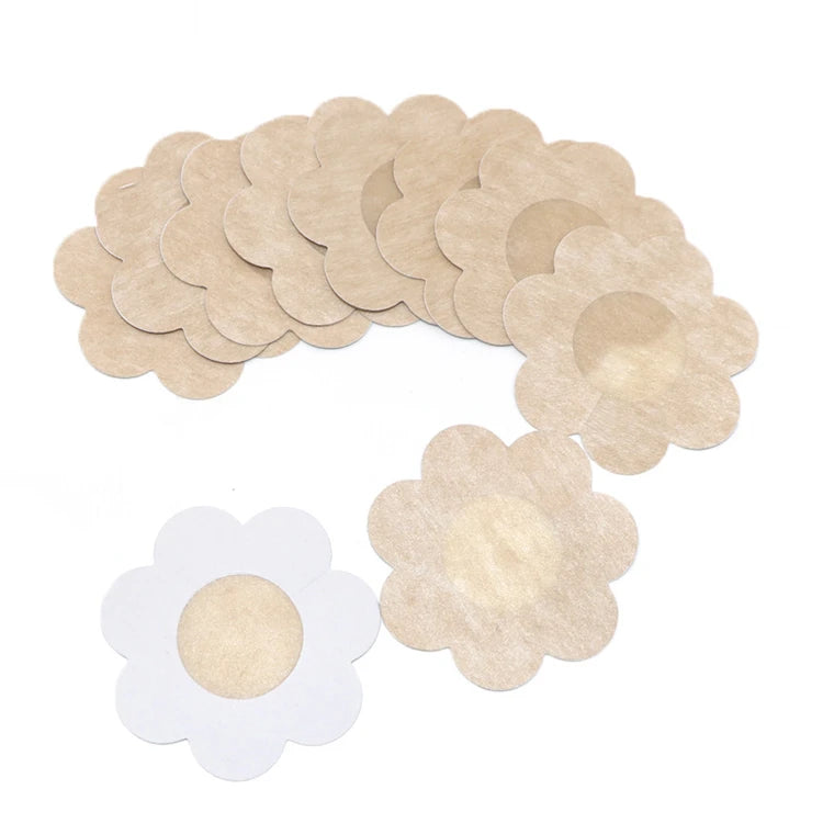 Custom Made Design Nipples Petals Pasties Breast Stickers Round Invisible Nipple Cover for Women Non-woven Nipple Cover